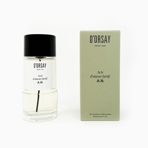 D'Orsay Acte Damour Furtif. A.N. Eau de Parfum 90ml Product and Box