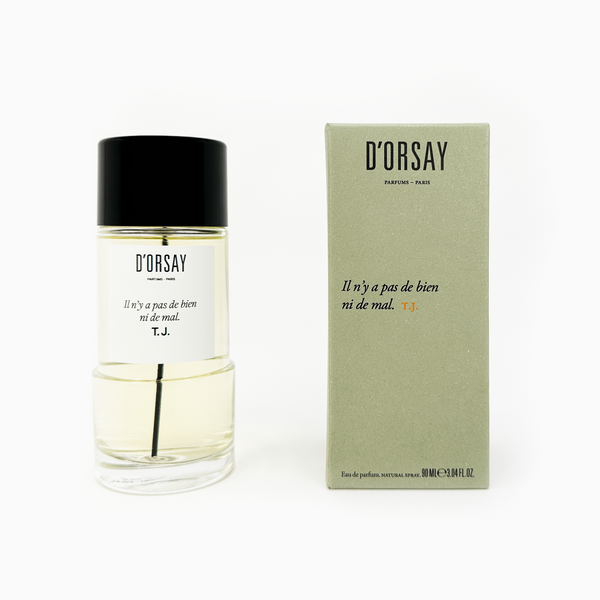 D'Orsay Il Ny A Pas De Bien Ni De Mal. T.J Eau de Parfum 90ml Product and Box