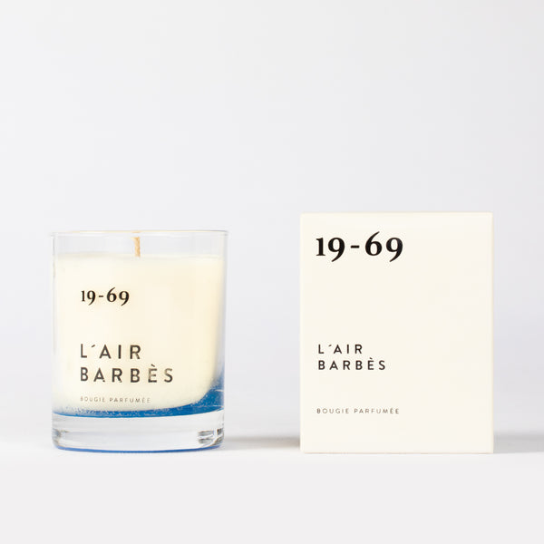 19-69 L'air Barbes Candle 200g Product and Box